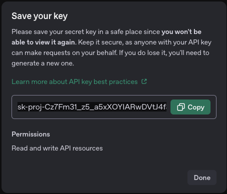 OpenAI Api Key